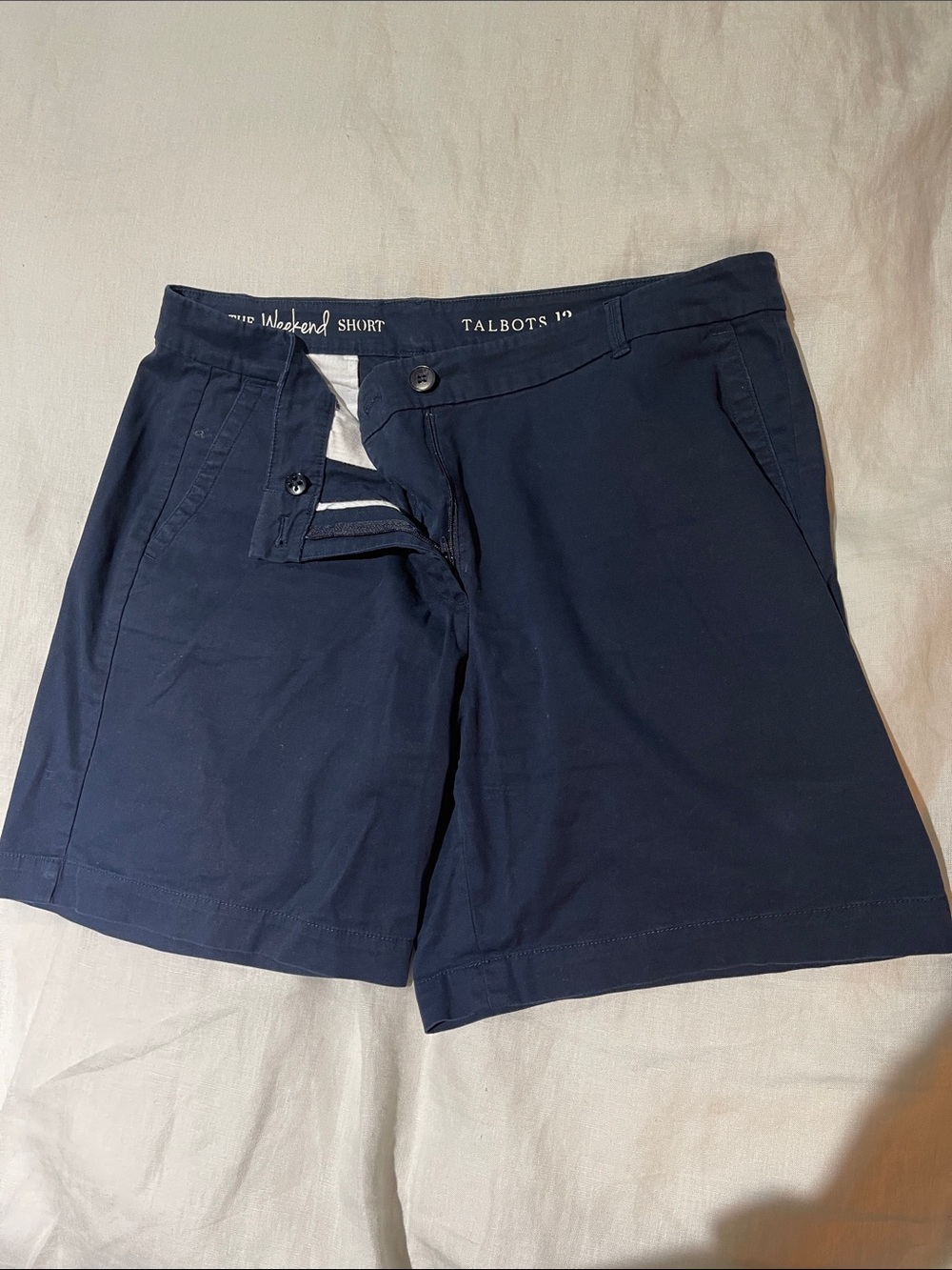 Talbots Navy Flat-Front Women's Shorts